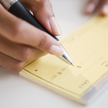 Features hand writing check