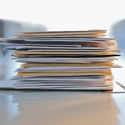 Benefits stack of papers
