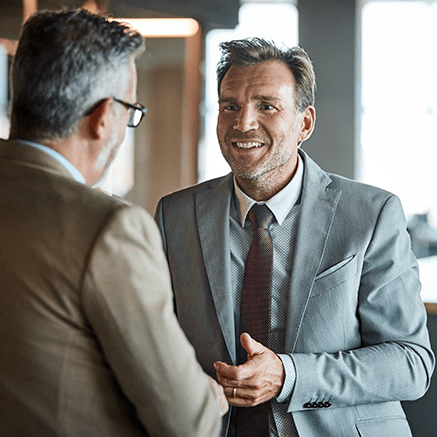 Payment Processing business men shaking hands